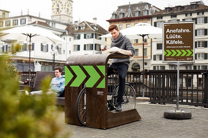Velokafi: um drive-in cafeinado para ciclistas em Zurique