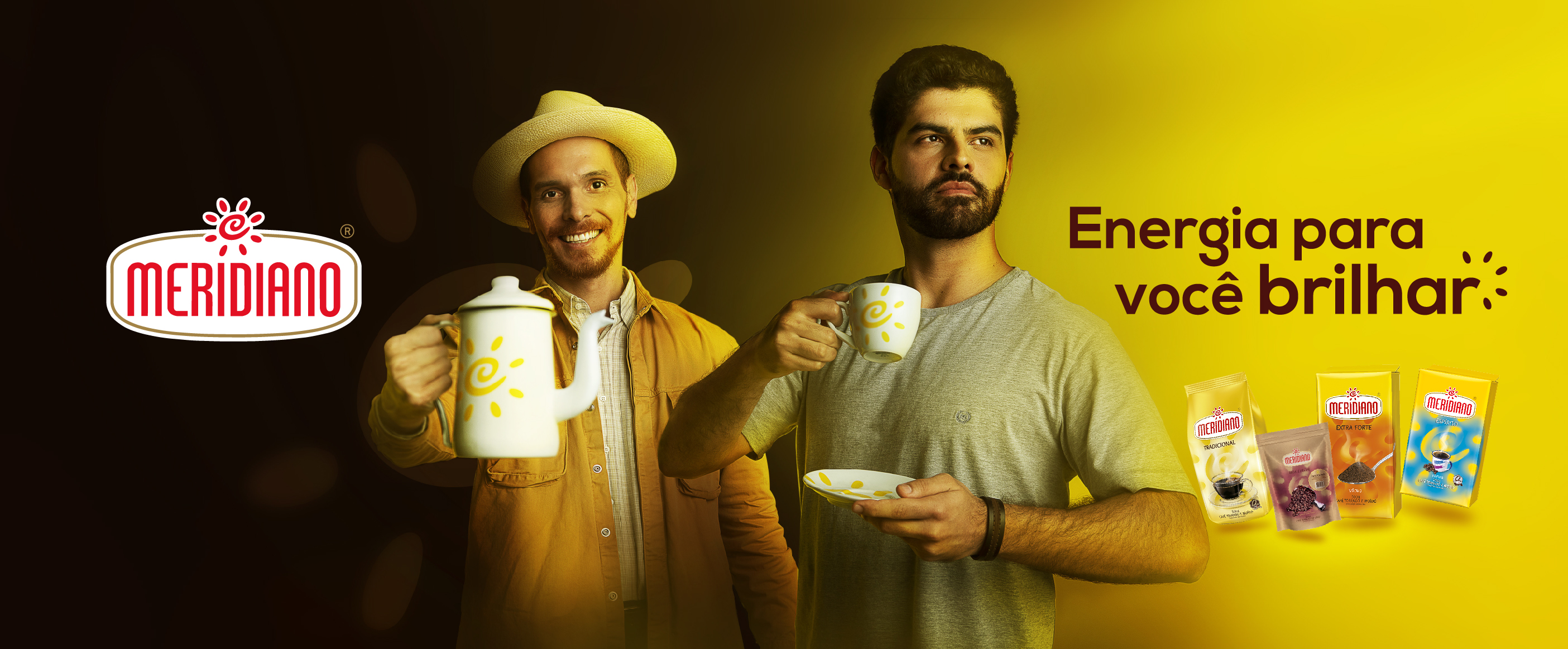 Selo compartilhe energia e produtos do Café Meridiano.
